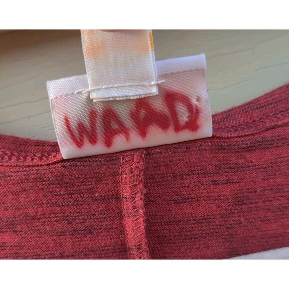 LulaRoe Carly Swing Shift T Shirt Dress XXS Hi Low Red Rasberry Gray Heathered - Picture 7 of 14